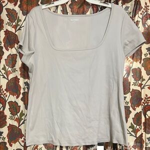 Old Navy Gray Fitted Short Sleeve Tee